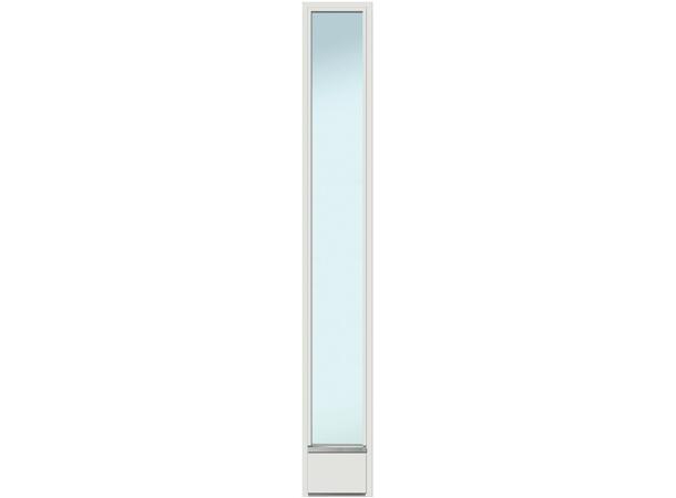 Sidefelt B hvit 40/209 med klart glass 